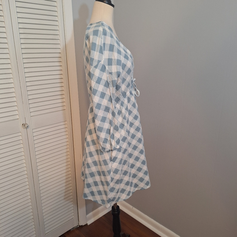 Cato cotton plaid textured dress sz medium *R - Picture 3 of 6